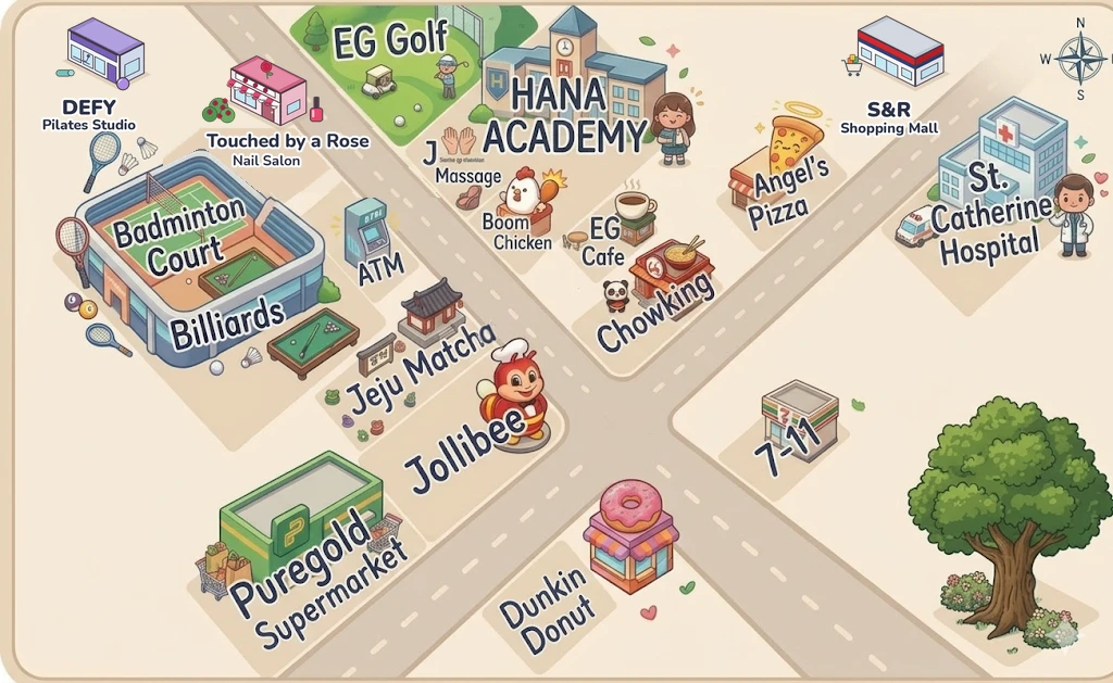 HANA Academy Surrounding Map